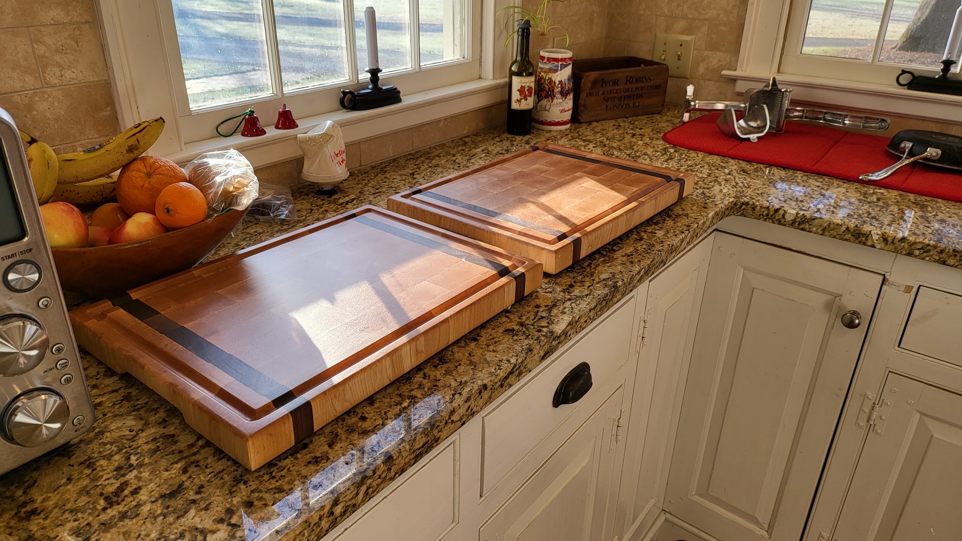 Maple and walnut cutting boards