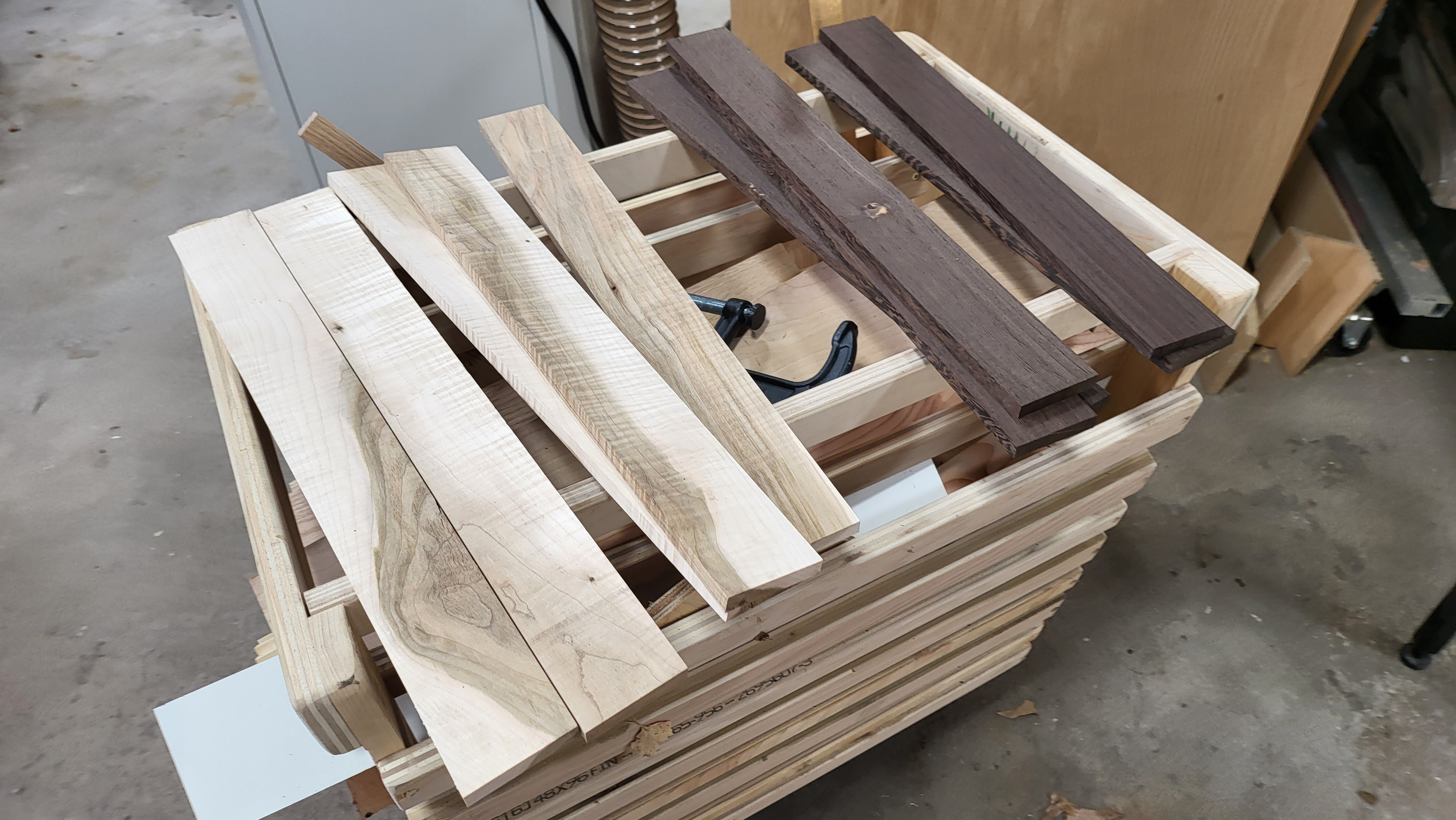 off cuts used for cutting boards and chess boards