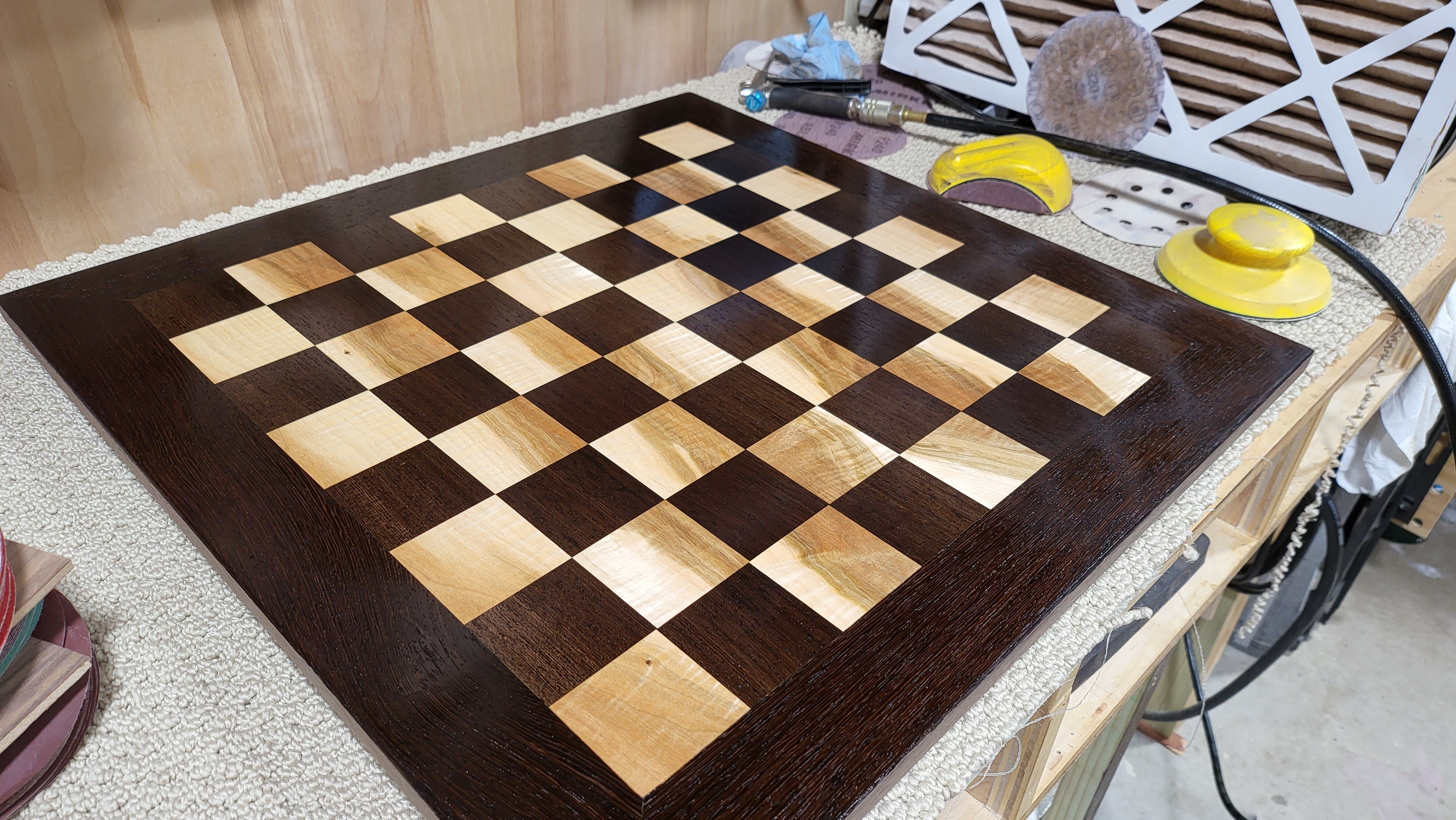 underside of chessboard